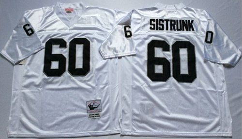 Mitchell And Ness Raiders #60 Otis Sistrunk White Throwback Stitched NFL Jersey